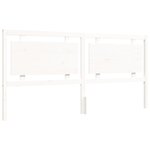 vidaXL Cadre de lit avec tête de lit blanc Super King Size bois massif