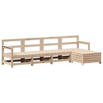 vidaXL Salon de jardin 5 Pièces bois de pin massif