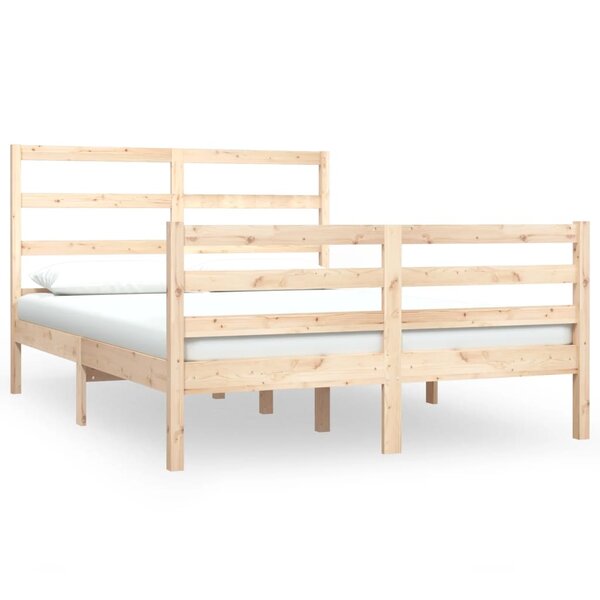 vidaXL Cadre de lit sans matelas bois massif de pin 135x190 cm