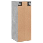 vidaXL Armoire murale gris béton 34 5x34x90 cm bois d'ingénierie