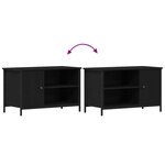 vidaXL Meuble TV Chêne noir 80 x 40 x 50 cm Bois d'ingénierie