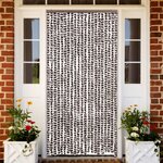 vidaXL Moustiquaire Marron et blanc 90x220 cm Chenille