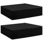 vidaXL Housses de salon de jardin 2 Pièces 8 œillets 200x200x70 cm