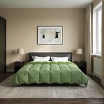 vidaXL Duvet d'hiver Matelassé Vert 240 x 260 cm Microfibre