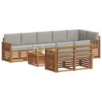 vidaXL Ensembles de canapés avec coussin 9 Pièces Gris Naturel et Clair