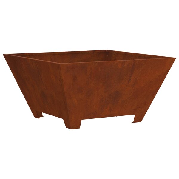 vidaXL Brasero Rouillé 80 x 80 x 40 cm