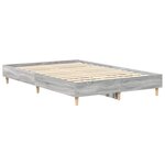 vidaXL Cadre de lit sans matelas sonoma gris 140x190 cm
