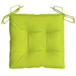 vidaXL Coussins de chaise lot de 6 vert brillant 40x40x7 cm