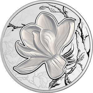 Monnaie MAGNOLIA Flowers of the Four Seasons 1 Oz Argent 1$ Niue 2026 (PRÉCOMMANDE)