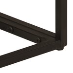 vidaXL Table console noir 90x30x76 cm bois massif de manguier et fer