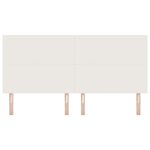 vidaXL Tête de lit LED Crème 200 cm Tissu en velours côtelé