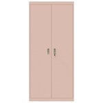 vidaXL Armoire de rangement 2 Pièces Rose 90 x 40 x 200 cm Acier