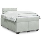 vidaXL Sommier à lattes de lit et matelas gris clair 120x190cm velours