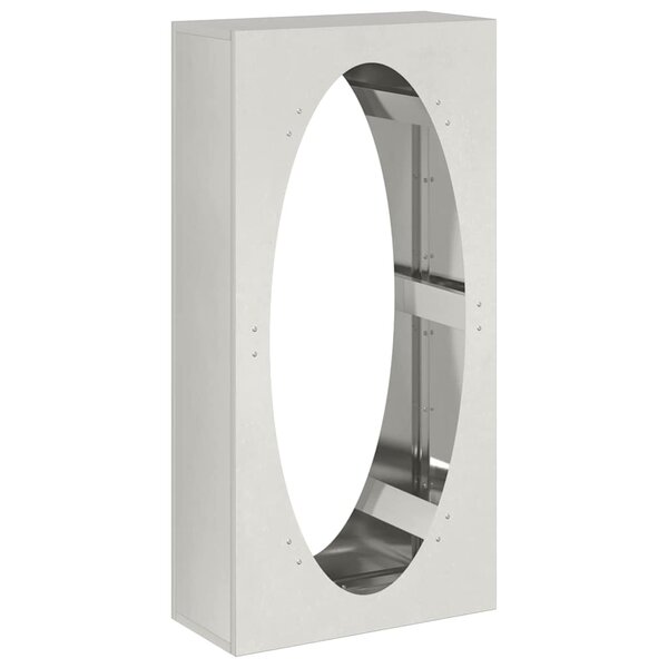 vidaXL Portant de bois de chauffage 50x23x100 cm acier inoxydable