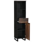 vidaXL Cabinet de salle de bain avec tiroir Marron 38 x 33 x 160 cm
