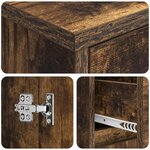 vidaXL Meuble de lavabo mural Chêne fumé 35 x 20 x 81 cm