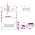 vidaXL Tente de fête pop-up 575 x 288 x 245 cm Vert Tissu Oxford