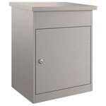 vidaXL Boîte de dépôt de colis Rouillé 47 5 x 38 x 59 cm Acier patiné