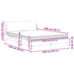 vidaXL Lit avec matelas cappuccino 140x200 cm similicuir