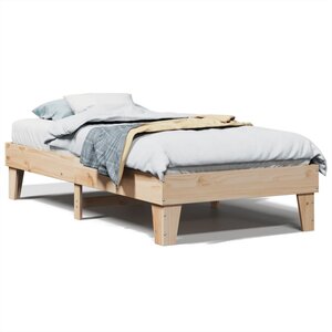 vidaXL Cadre de lit sans matelas 75x190 cm bois de pin massif