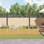 vidaXL Jardinière surélevée Marron Clair 600 x 80 x 45 cm