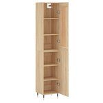 vidaXL Buffet haut Chêne sonoma 34 5x34x180 cm Bois d'ingénierie