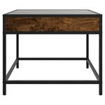 vidaXL Table basse avec LED Infinity chêne fumé 50x50x41 cm