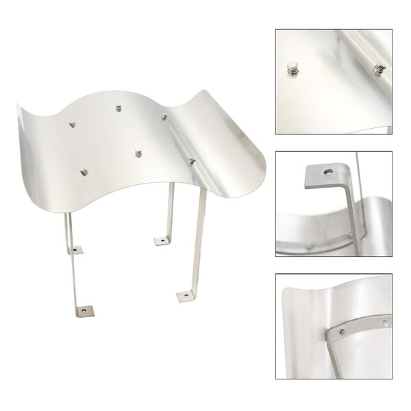 vidaXL Capot de cheminée Acier inoxydable 60 x 80 x 39 cm
