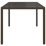 vidaXL Table de Jardin Marron 190 x 90 x 75 cm polyrotin