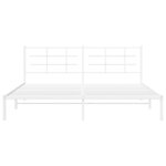 vidaXL Cadre de lit métal avec tête de lit blanc 193x203 cm