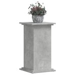 vidaXL Support pour plantes gris béton 33x33x60 cm bois d'ingénierie