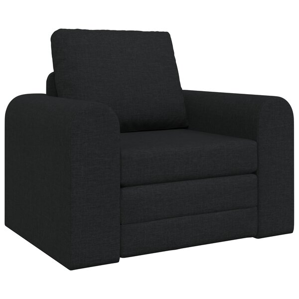 vidaXL Sofa lit 2-en-1 noir 98x71x83 cm tissu