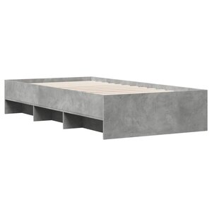 vidaXL Cadre de lit sans matelas gris béton 90x190cm bois d'ingénierie