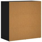 vidaXL Buffet noir 79x38x80 cm bois d'ingénierie