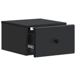vidaXL Cabinet de chevet mural 2 pc Noir 34 5 x 33 x 20 cm
