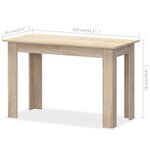 vidaXL Table à manger et bancs 3 Pièces Bois d'ingénierie Chêne