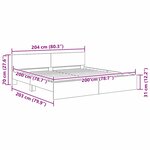 vidaXL Cadre de lit Chêne artisanal 200 x 200 cm Bois d'ingénierie