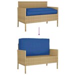 vidaXL Coussin Bleu royal 120 x 60 x 12 cm Tissu Oxford