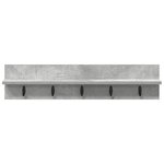 vidaXL Porte-manteau mural Montage mural Gris béton 80 x 10 5 x 18 cm