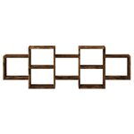 vidaXL Étagère murale chêne fumé 129x18x42 cm bois d'ingénierie