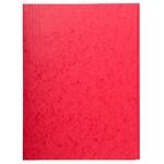 Chemise Simple Sans Élastique Avec 3 Rabats Carte Lustrée 400gm2 - A4 - Rouge - X 25 - Exacompta