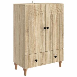 vidaXL Buffet Chêne Sonoma 66 x 34 5 x 95 cm Bois d'ingénierie
