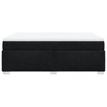 vidaXL Sommier à lattes de lit avec matelas Noir 140x190 cm Tissu