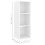 vidaXL Ensemble de meuble TV 3 Pièces Blanc Bois d'ingénierie