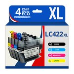 LC422XL - Pack 4 cartouches Brother LC422 XL compatibles Brother MFC-J5340DW J5740DW
