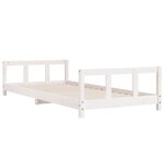 vidaXL Cadre de lit pour enfants blanc 90x190 cm bois de pin massif