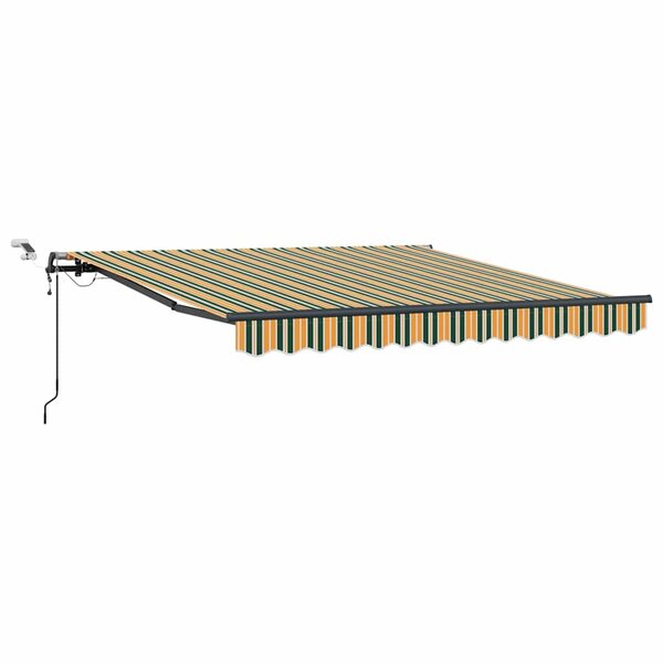 vidaXL Tissu de auvent Vert et jaune 350 x 250 cm Polyester
