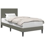 vidaXL Cadre de lit Gris clair 80 x 200 cm Tissu en velours côtelé