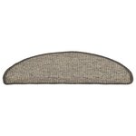 vidaXL Tapis d'escalier autocollants 15 Pièces 56x17x3 cm Beige et gris