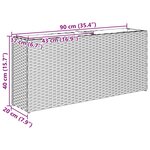 vidaXL Jardinières avec 2 pots 2 Pièces gris 90x20x40 cm résine tressée